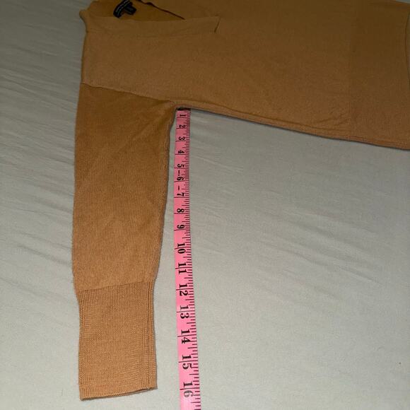 Philosophy Saks Fifth Avenue V Neck Sweater Tan Brown Women's XS Marino Wool - Picture 6 of 7